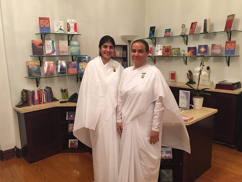 Teachers of the Brahma Kumaris at the center